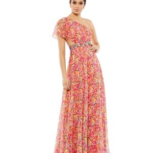 Mac Duggal NWT Floral One-Shoulder Dress